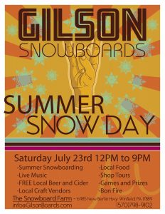 Gilson Snowboards Summer Snow Day Flyer