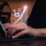 Digital marketing strategy with AI concept. Artificial intellige